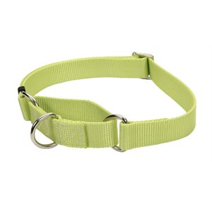 COLLIER MARTINGALE TISSU 1" x 17-24" - LIME